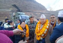 प्रदेश ५ का मुख्यमन्त्री शंकर पोखरेल पहिलोपटक रुकुम पूर्वमा