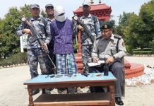 राैतहट सशस्त्र प्रहरीले २ थान हतियार सहित एक जना पक्राउ
