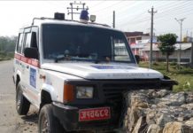 रौतहटको चन्द्रनिगाहपुरमा एम्बुलेन्स दुर्घटना