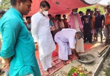 मेयर पटेल सडक ढलानको शिलान्यास