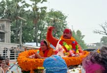 गौर नगरपालिकाका नवनिर्वाचित मेयर शम्भु साहको विजय जुलुस