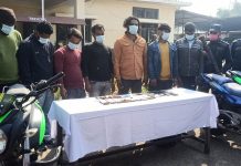 हतियार देखाएर लुटपाट गर्ने ८ जना पक्राउ