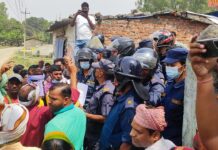 शहिदनगर नगरपालिका तनावग्रस्त, भारी सँख्यामा प्रहरी परिचालन