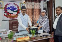 गौर नगरपालिकाद्वारा अल्ट्रासाउन्ड र थर्मोकोजुलेटर मशिन हस्तान्तरण