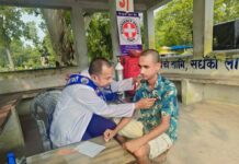 ट्राफिक जनचेतनामूलक सप्ताहको पाँचौं दिन चालकहरूको स्वास्थ्य परीक्षण